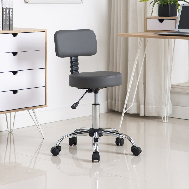 Wrought Studio Darrett Adjustable Drafting Stool with Wheels and